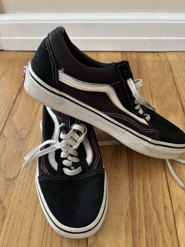 Black vans old skool sneakers - black,